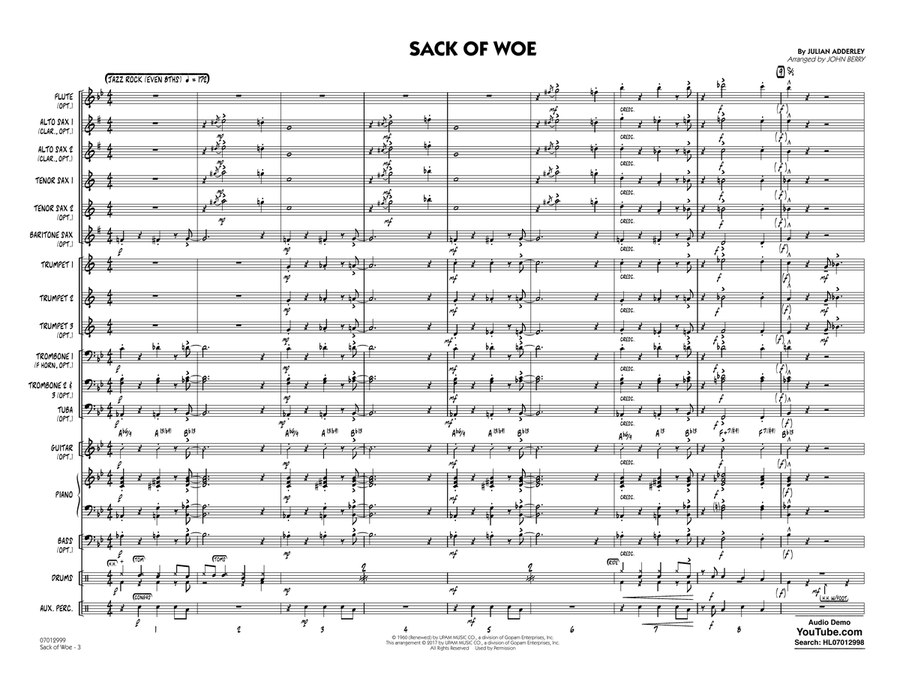 Sack of Woe - Conductor Score (Full Score) Jazz Ensemble scores gallery preview page 2