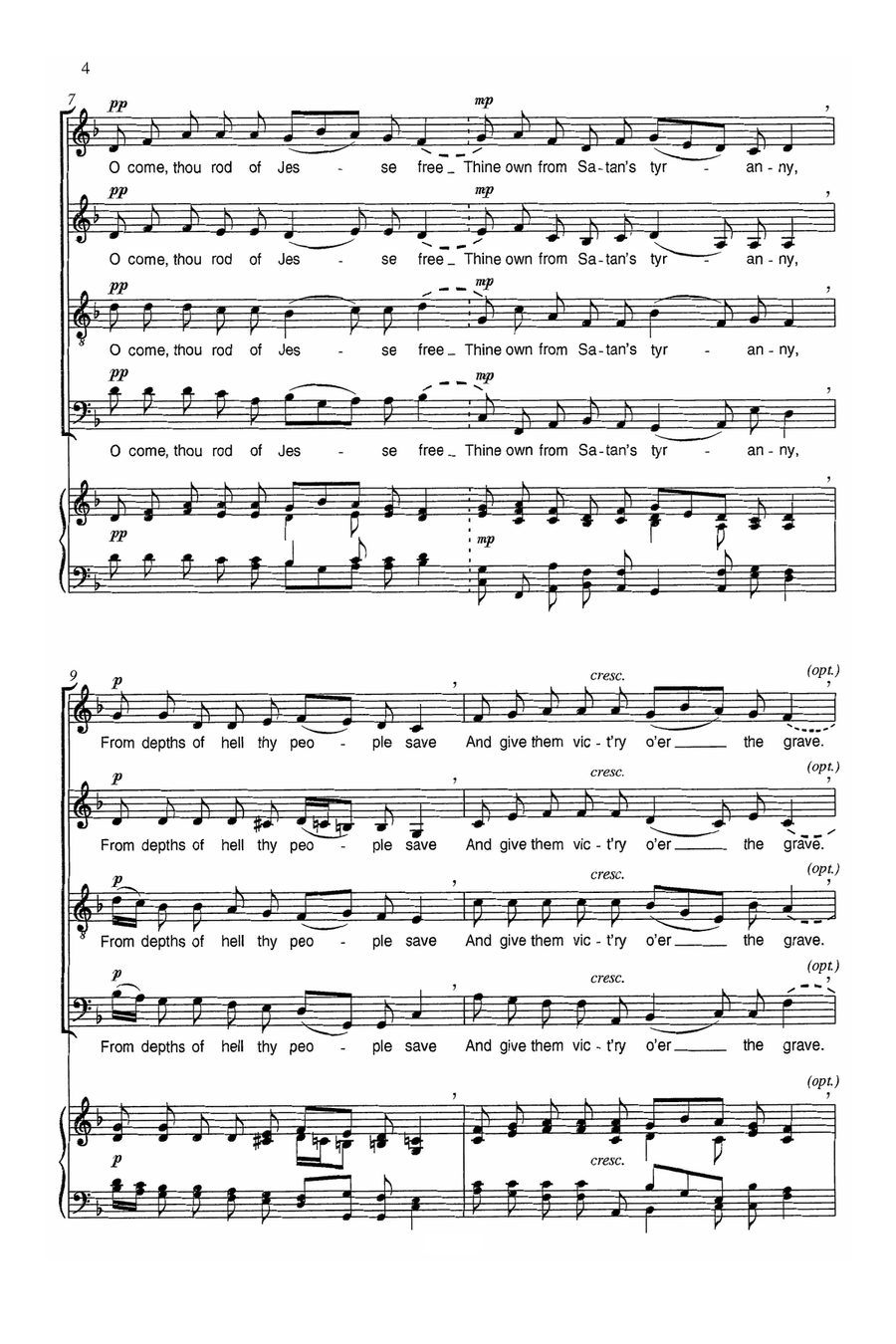 O Come, O Come, Emmanuel from Christmas Joy 4-Part scores gallery preview page 3