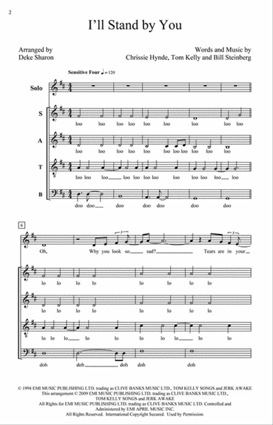 I'll Stand By You I'll Stand By You 4-Part scores gallery preview page 2