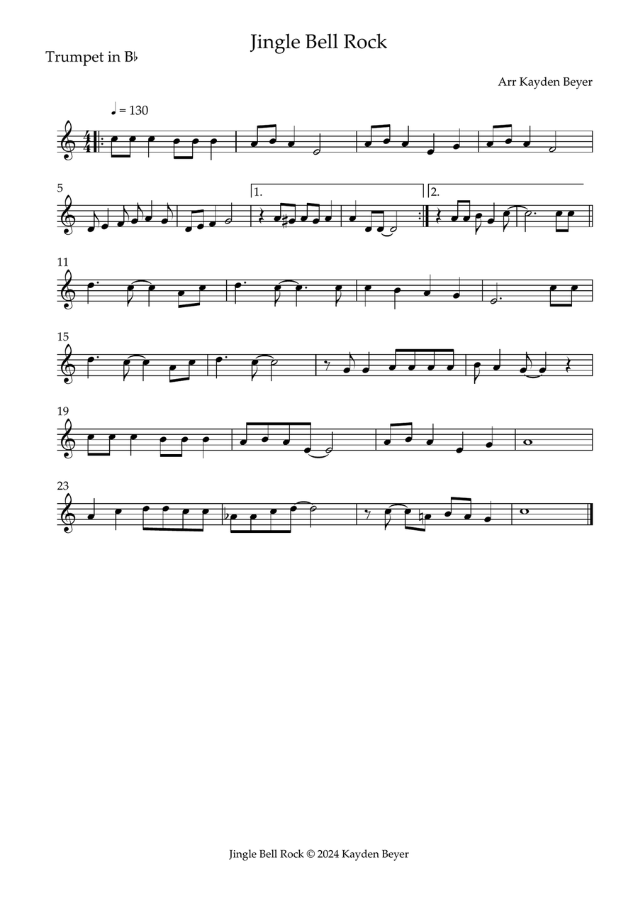 Jingle Bell Rock Jingle Bell Rock Brass Duet scores gallery preview page 2
