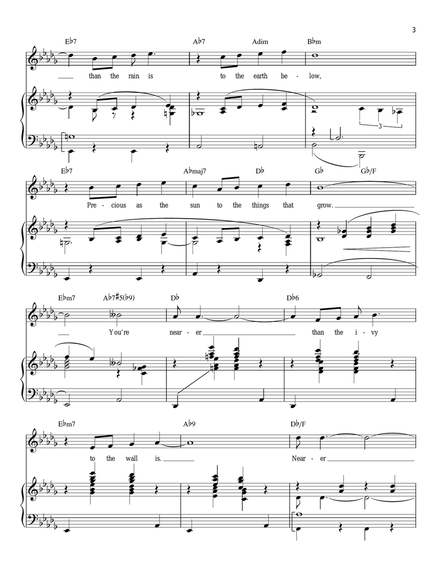 You're Nearer Piano, Vocal, Guitar scores gallery preview page 3