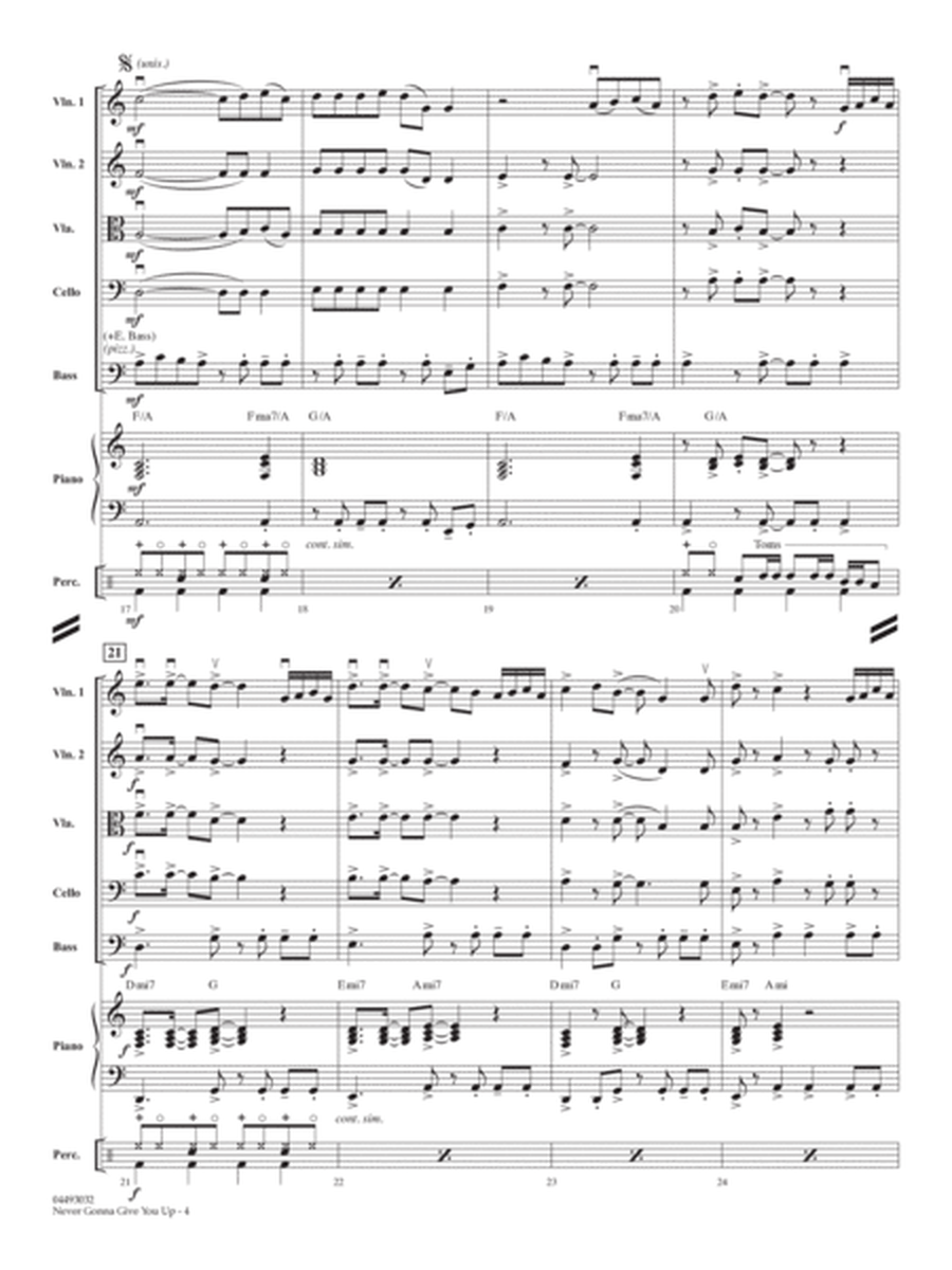Never Gonna Give You Up (arr. Larry Moore) - Conductor Score (Full Score)