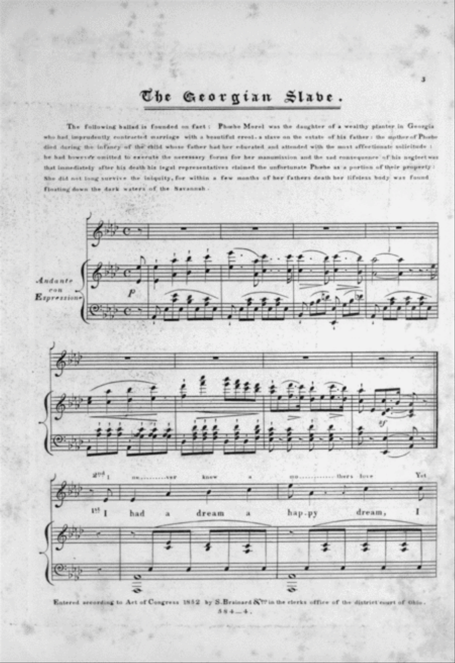 The Georgian Slave. Ballad Voice scores gallery preview page 2