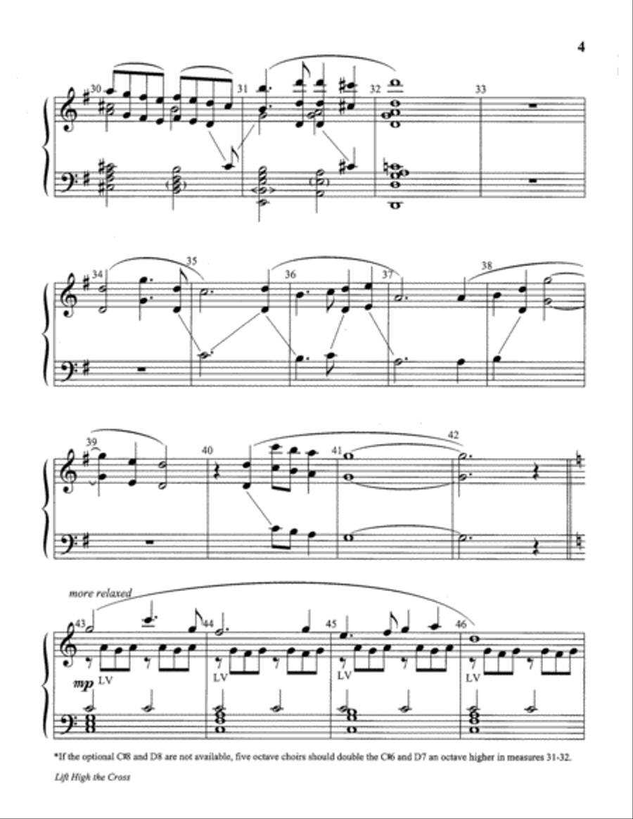 Lift High the Cross 5-Octaves scores gallery preview page 4