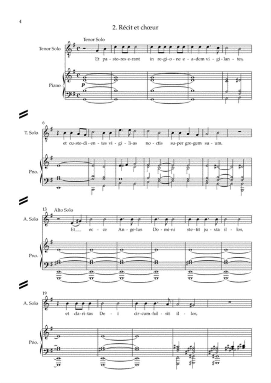 Saint-Saëns: Oratorio de Noël, 5 soli, SSAA choir, harp, organ and strings. Vocal Score SSAA scores gallery preview page 6