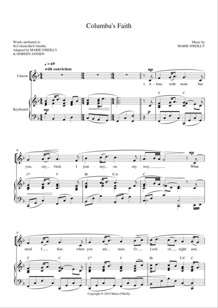 COLUMBA'S FAITH 4-Part scores gallery preview page 3