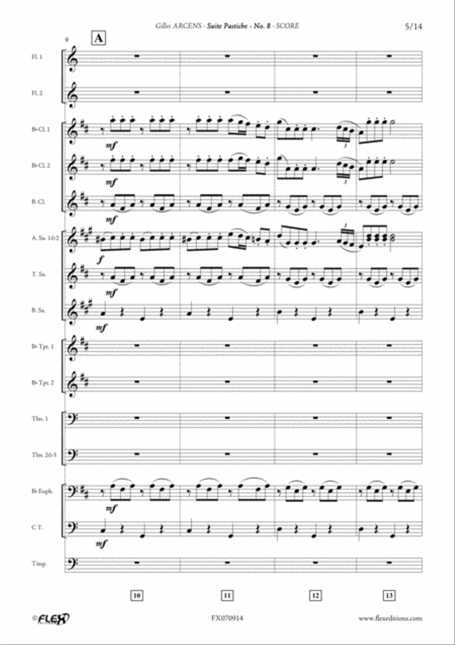 Suite Pastiche: No. 8 Concert Band scores gallery preview page 5
