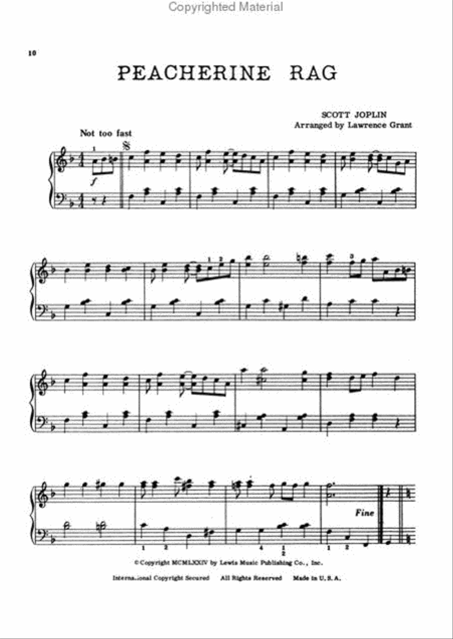 Scott Joplin – King of Ragtime for Easy Piano Easy Piano scores gallery preview page 3