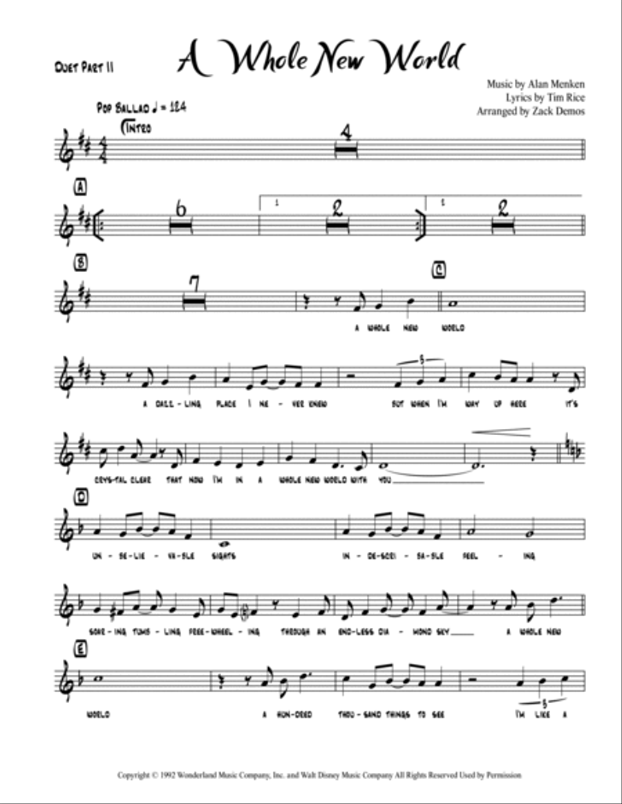 A Whole New World Large Ensemble scores gallery preview page 4