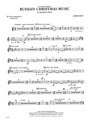 Russian Christmas Music: B-flat Bass Saxophone