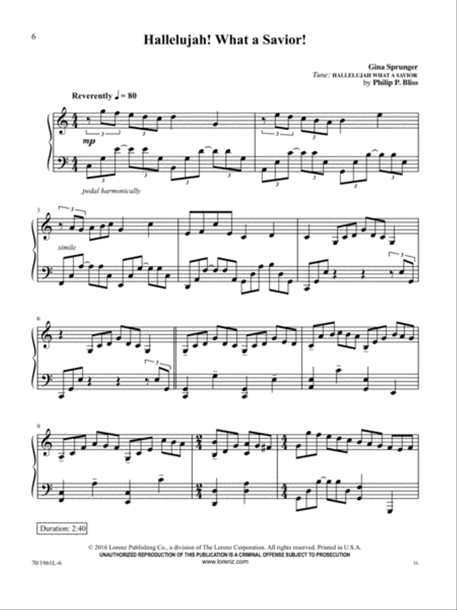 Man of Sorrows, King of Glory Piano Solo scores gallery preview page 5