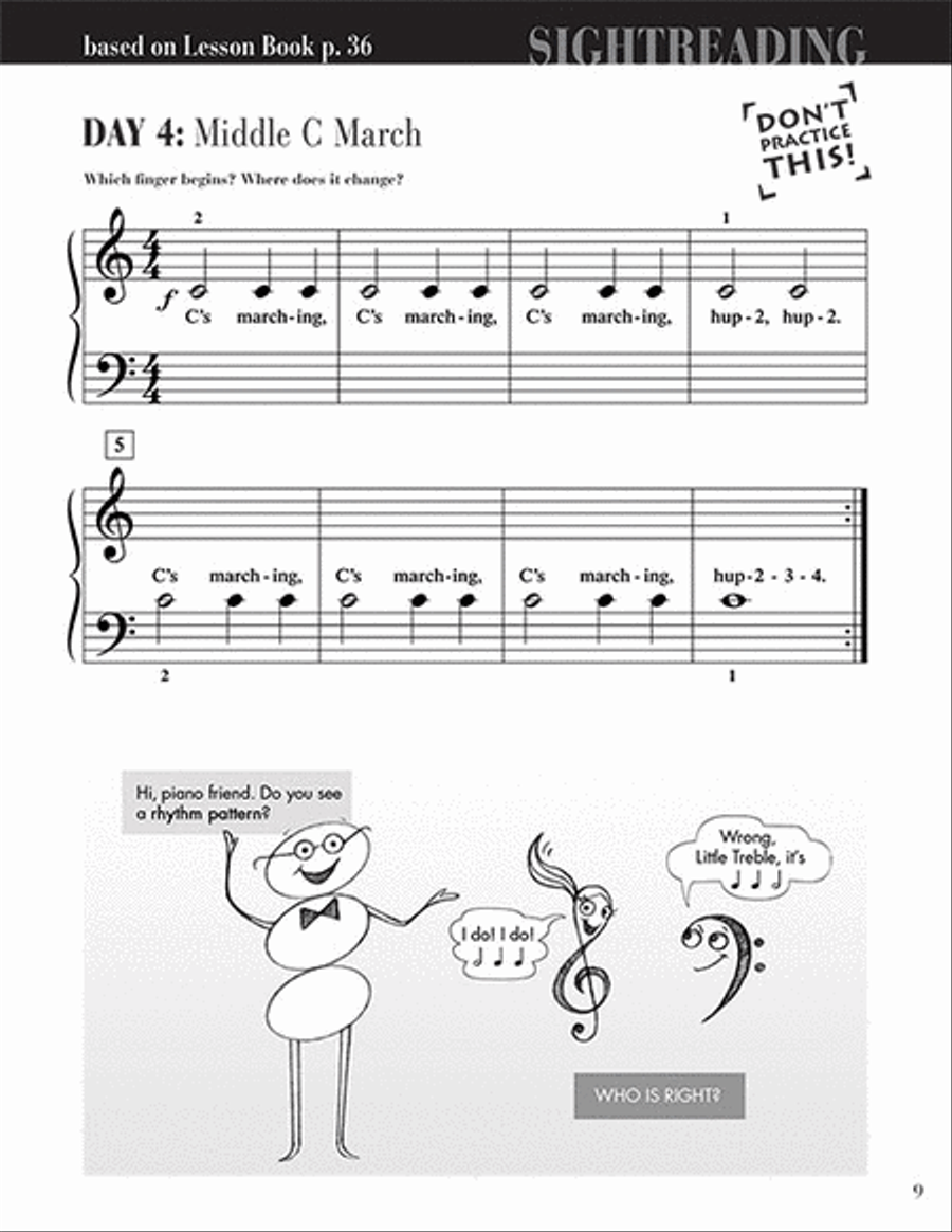 Primer Level – Sightreading Book Piano Method scores gallery preview page 4