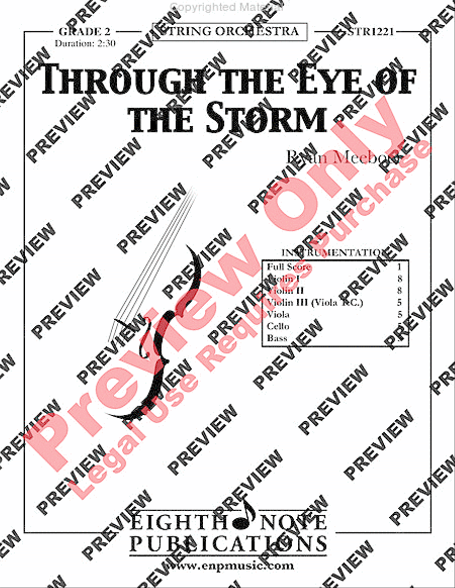 Through the Eye of the Storm String Orchestra scores gallery preview page 2