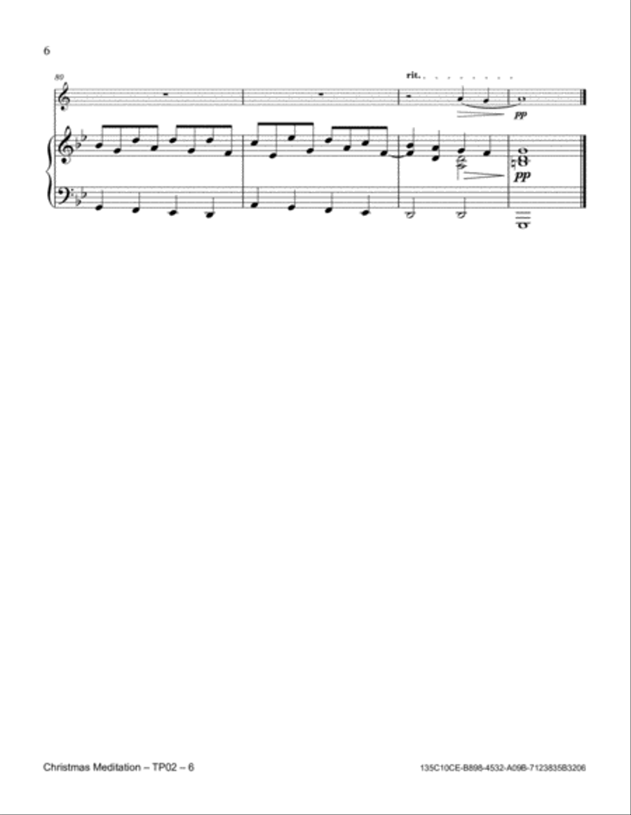 Christmas Meditation Trumpet Solo scores gallery preview page 6