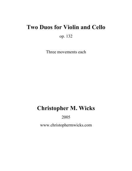 Two Duos for Violin and Cello image number null