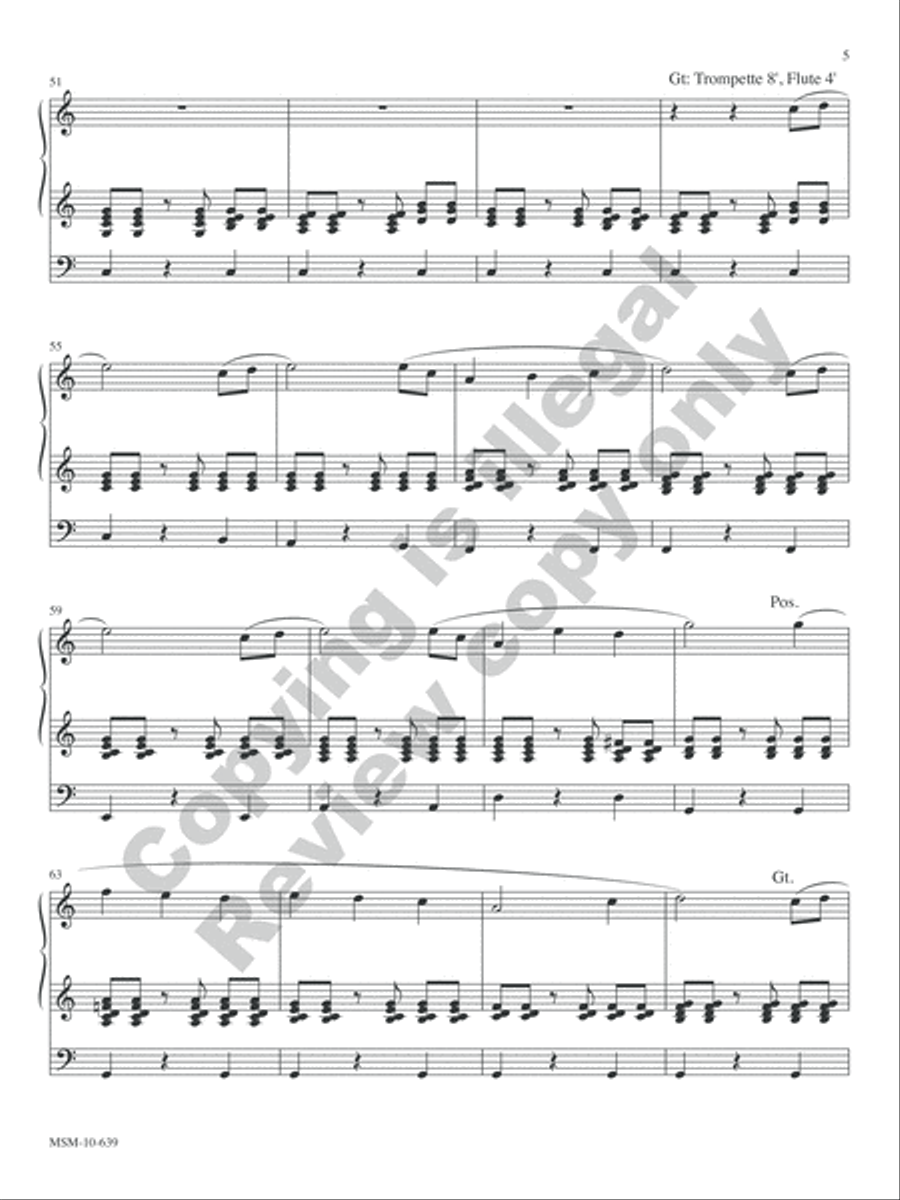 To God Be the Glory: A Hymn Fantasy for Organ Organ Solo scores gallery preview page 12