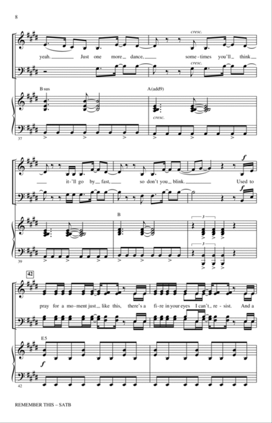 Remember This (arr. Roger Emerson) 4-Part scores gallery preview page 7