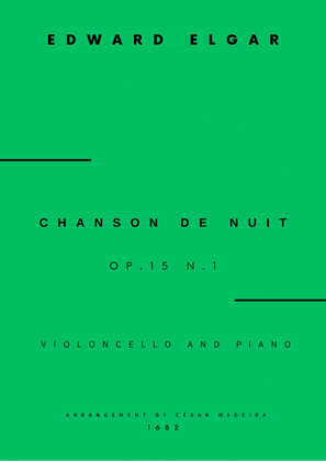 Book cover for Chanson De Nuit, Op.15 No.1 - Cello and Piano (Full Score and Parts)
