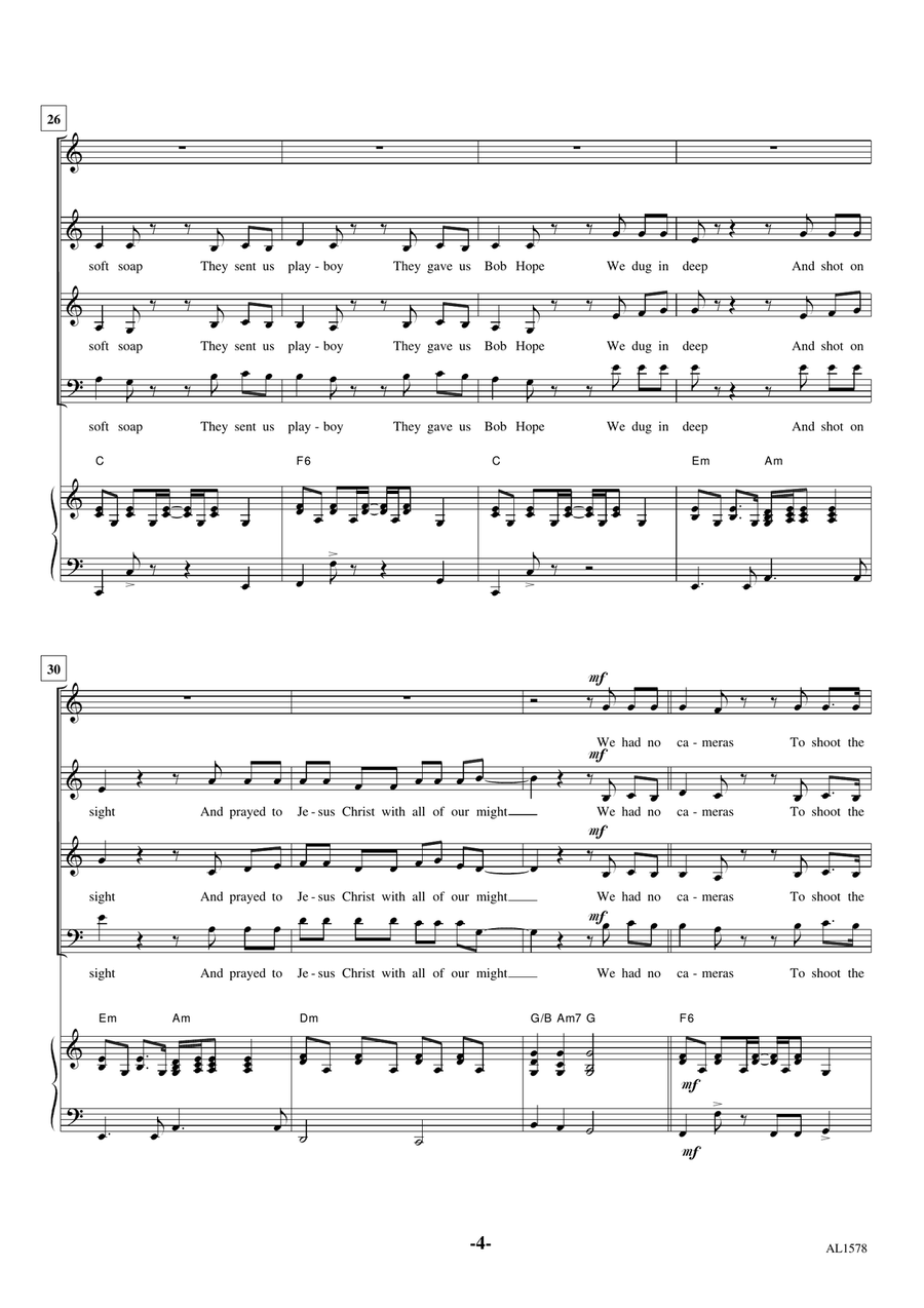 Goodnight Saigon Goodnight Saigon Choir scores gallery preview page 4
