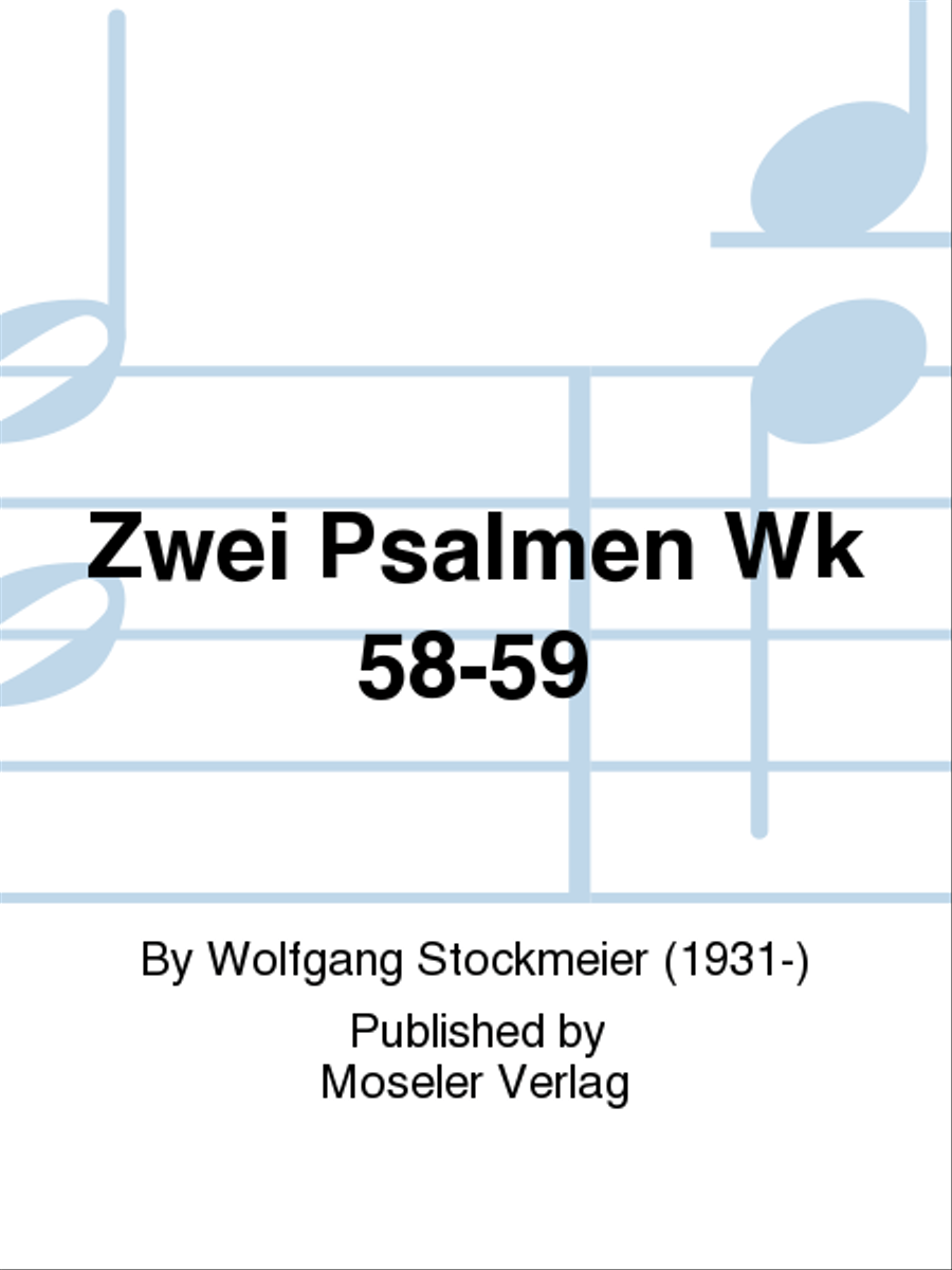 Zwei Psalmen Wk 58-59 Mixed Choir scores gallery preview page 1