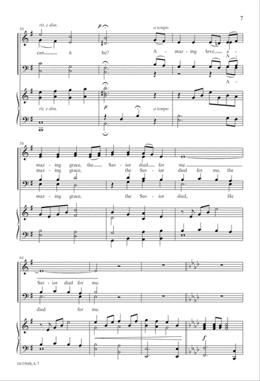 Amazing Grace! Amazing Love! 4-Part scores gallery preview page 7