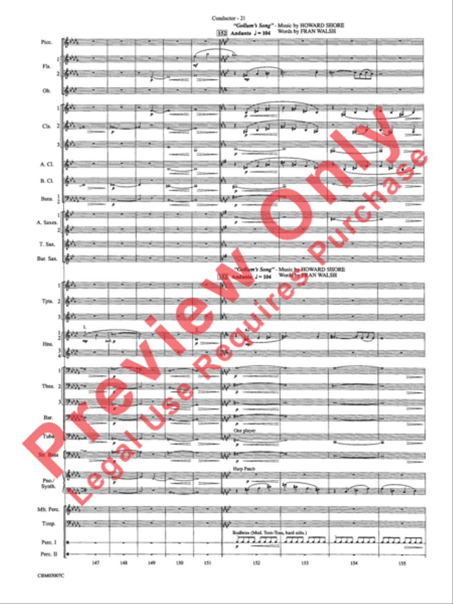The Lord of the Rings: The Two Towers, Symphonic Suite from Concert Band scores gallery preview page 24