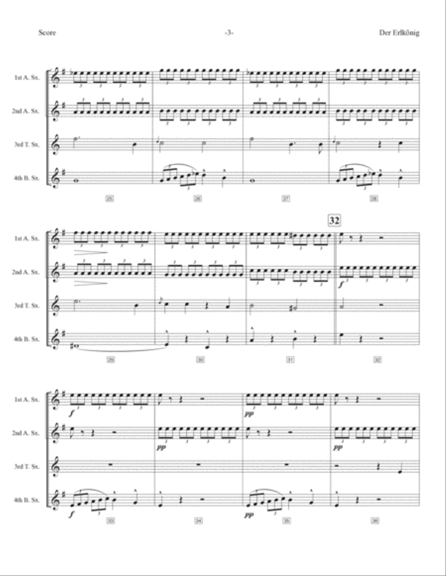 Der Erlkönig Der Erlkönig Woodwind Quartet scores gallery preview page 4