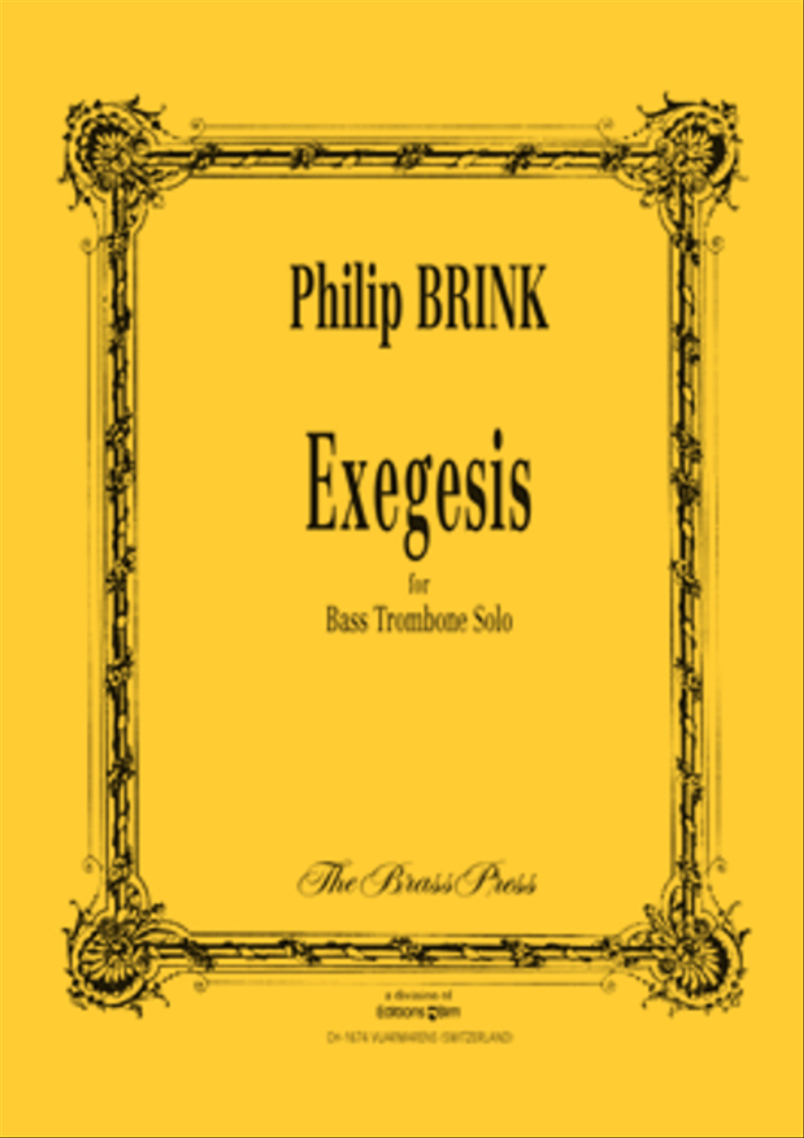 Exegesis Bass Trombone scores gallery preview page 1