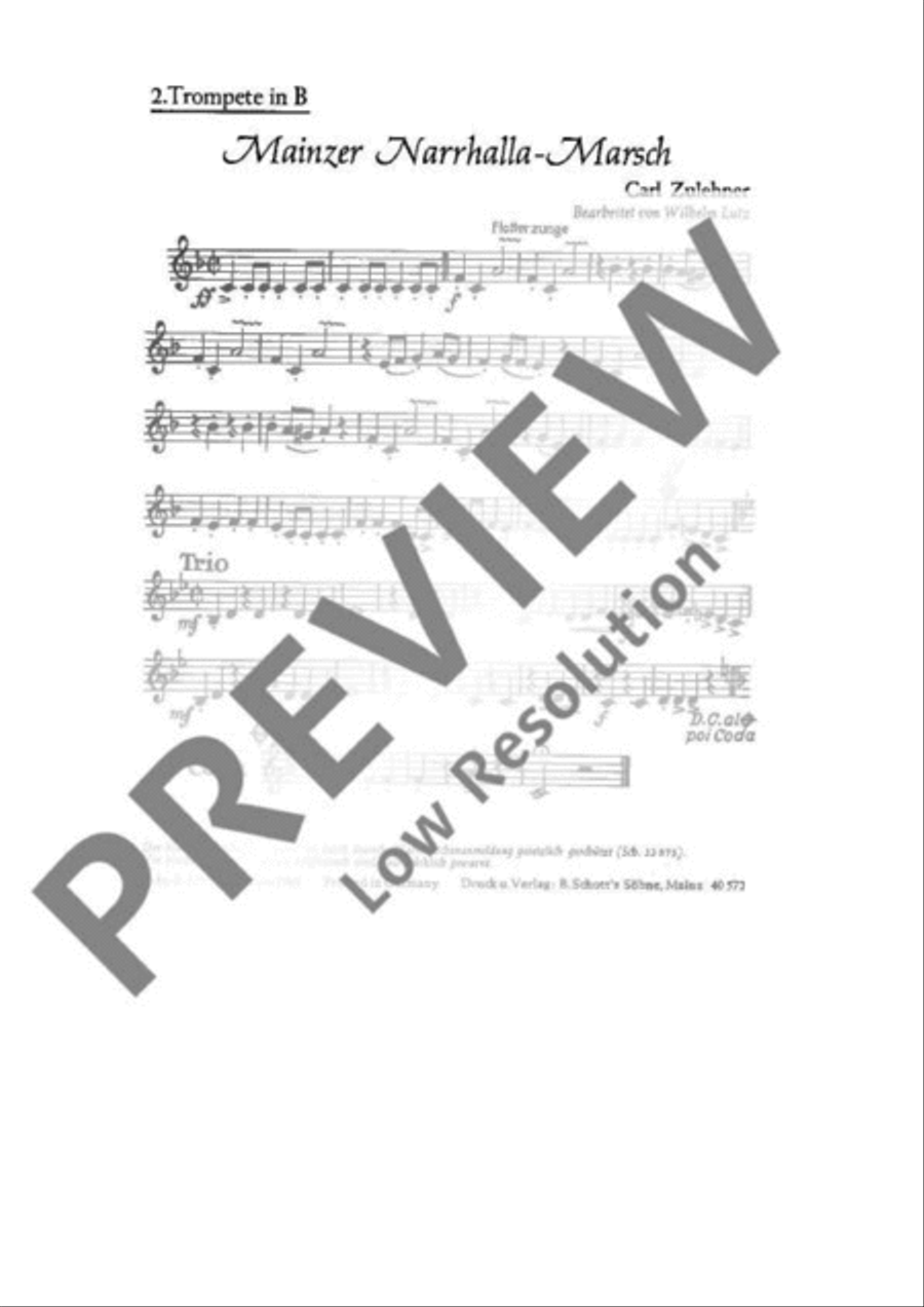 Mainzer Narrhalla-Marsch Concert Band scores gallery preview page 18