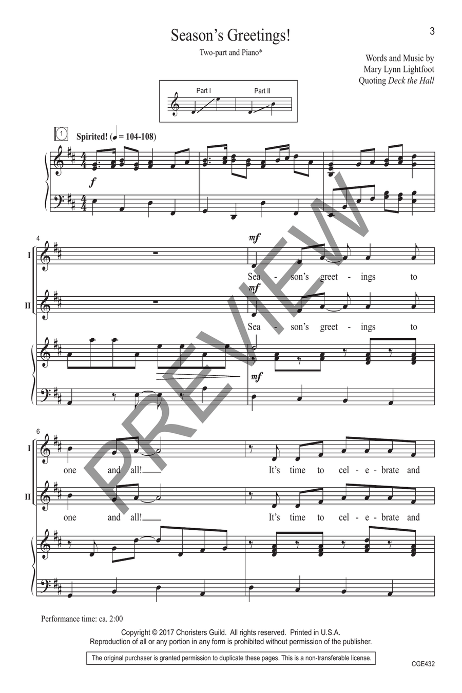 Together In Song at Christmas - Two-part 2-Part scores gallery preview page 3