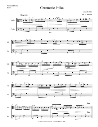 Chromatic Polka for Viola and Cello
