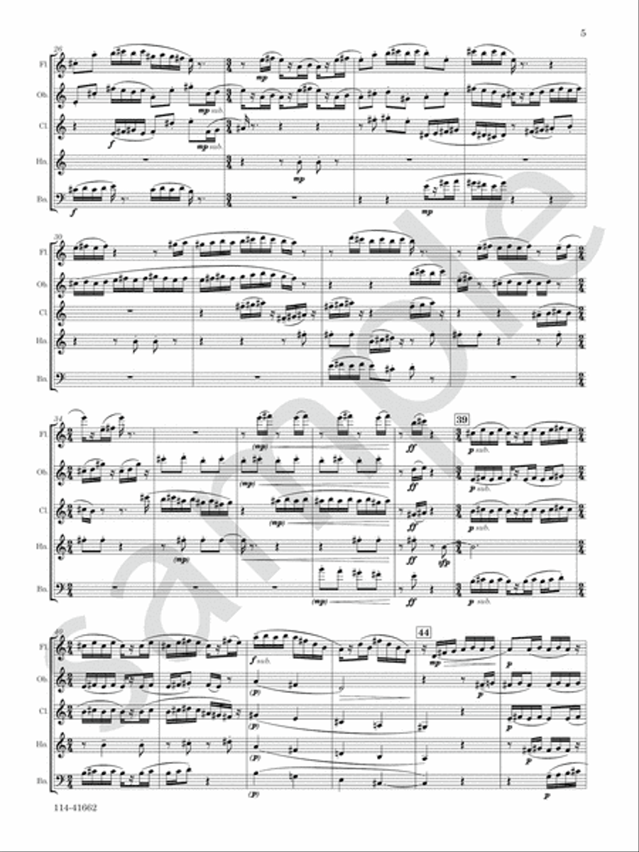 Cape May Breezes Woodwind Quintet scores gallery preview page 6