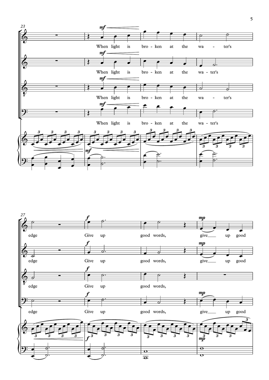 Three Pieces for Choirs 4-Part scores gallery preview page 5