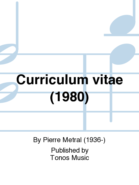 Curriculum vitae (1980)