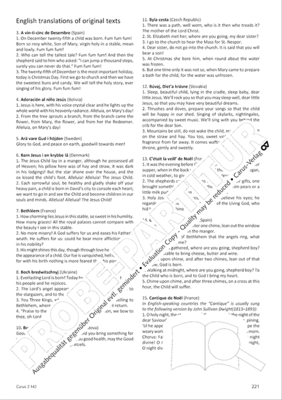 Christmas Carols of the World. Choral collection 4-Part scores gallery preview page 181