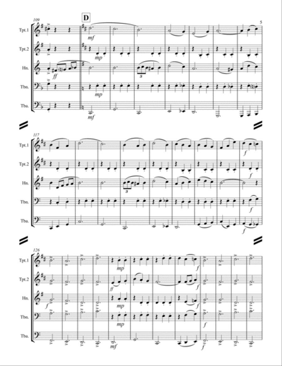 German Waltz (Oktoberfest) Medley (for Brass Quintet) image number null