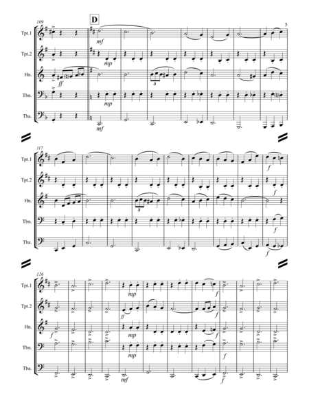 German Waltz (Oktoberfest) Medley (for Brass Quintet)