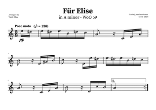 Fur Elise | WITH NOTE NAMES