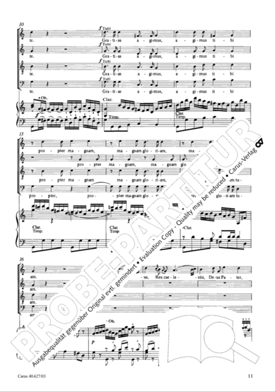 Mass in C Major 4-Part scores gallery preview page 12