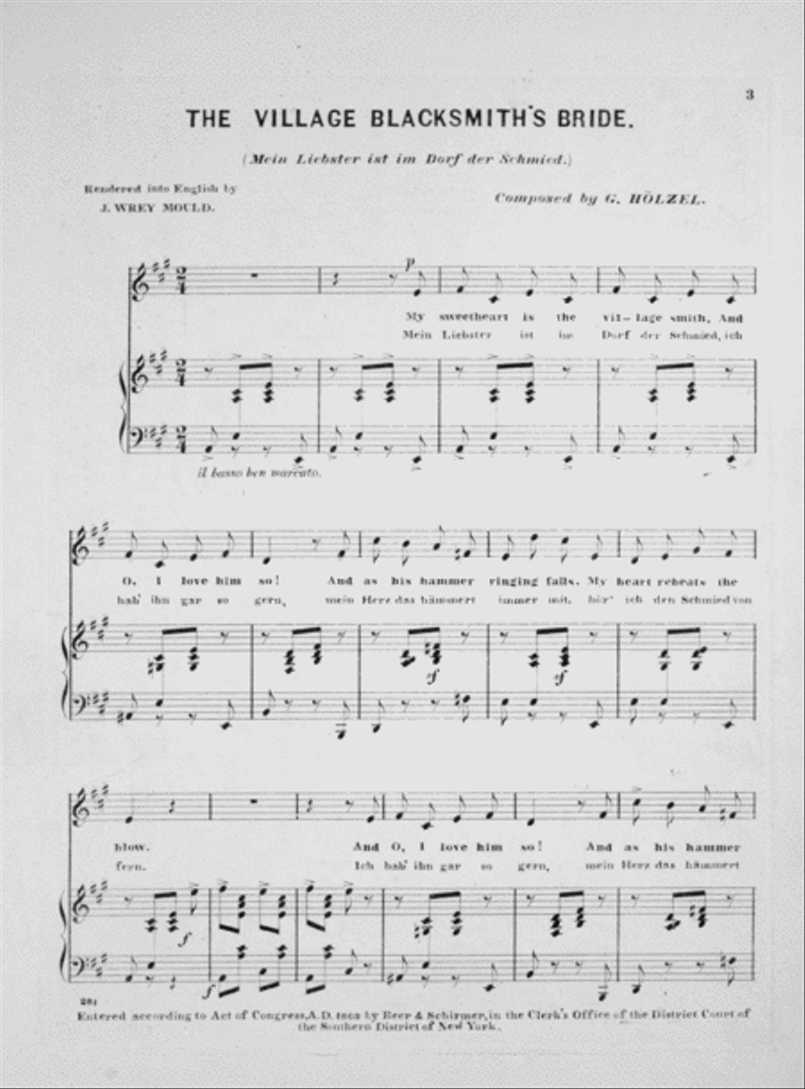 The Village Blacksmith's Bride Voice scores gallery preview page 2