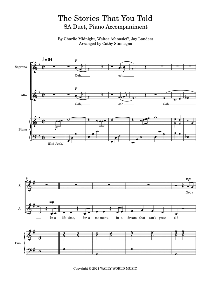 The Stories That You Told The Stories That You Told Alto Voice scores gallery preview page 1