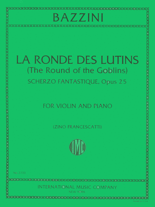 Book cover for La Ronde des Lutins (Dance of the Goblins), Op. 25