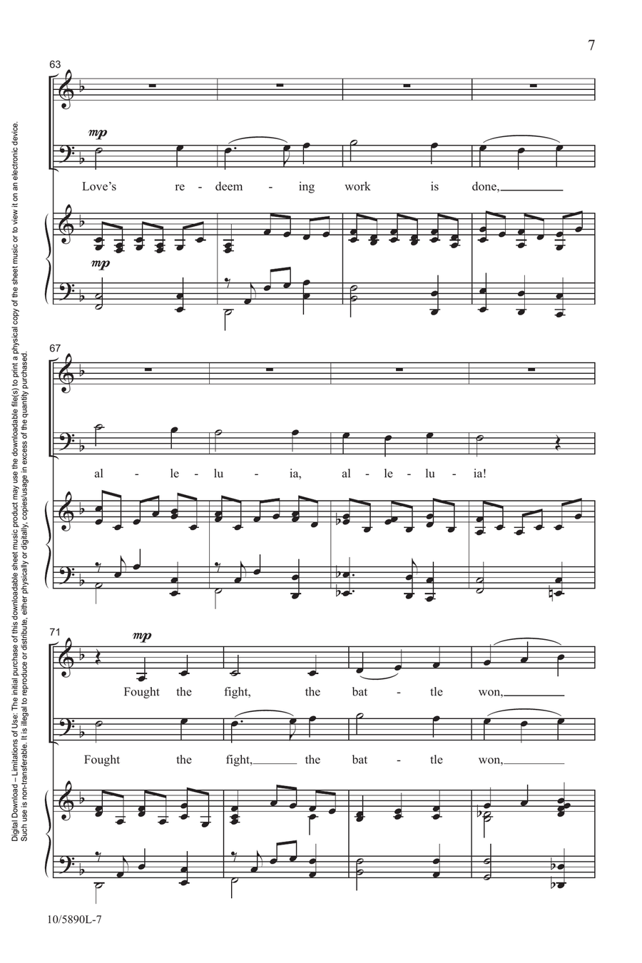 Christ the Lord is Risen Today Choir scores gallery preview page 7