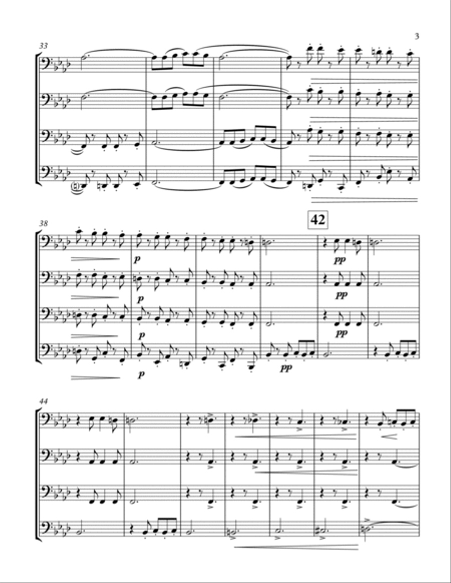 Ramsoe Quartet No 4 mvt 4 Brass Ensemble scores gallery preview page 4