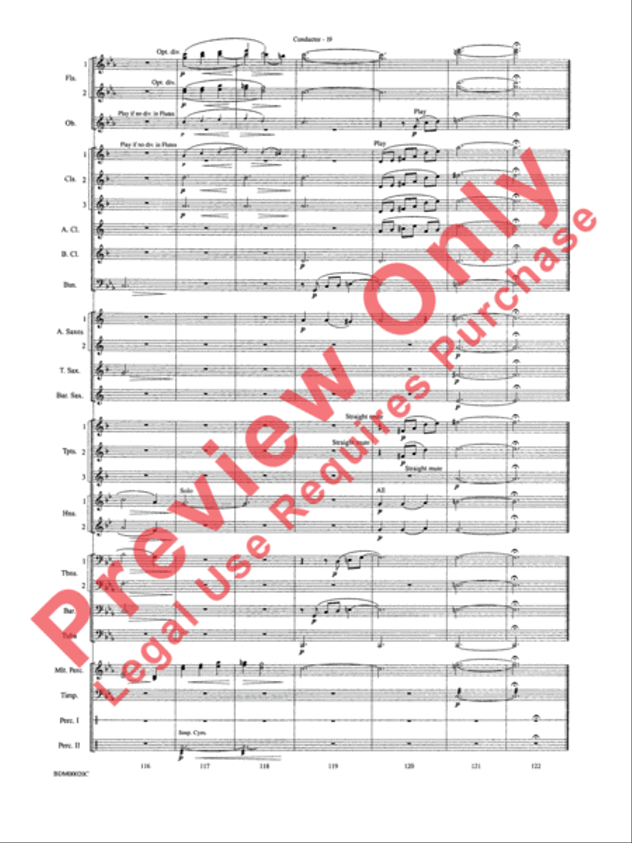 Coventry Carol Concert Band scores gallery preview page 21