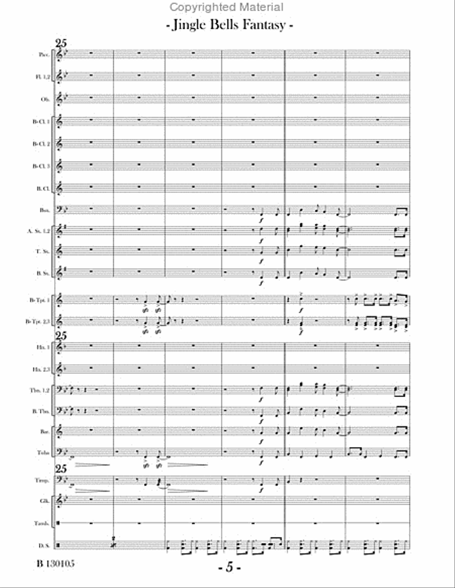 Jingle Bells Fantasy Concert Band scores gallery preview page 8