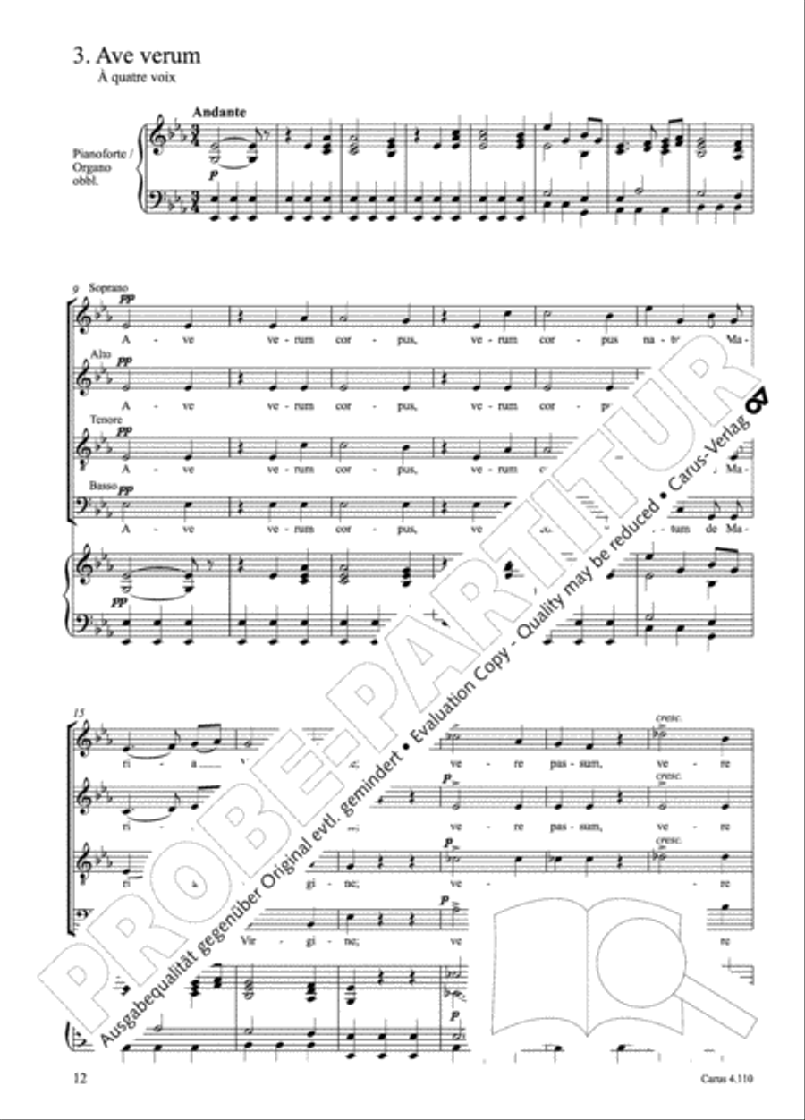 20 Latin Motets (Chants sacres latin/ 20 latein. Motetten) 4-Part scores gallery preview page 13