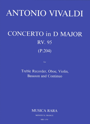 Book cover for Concerto in D major RV 95