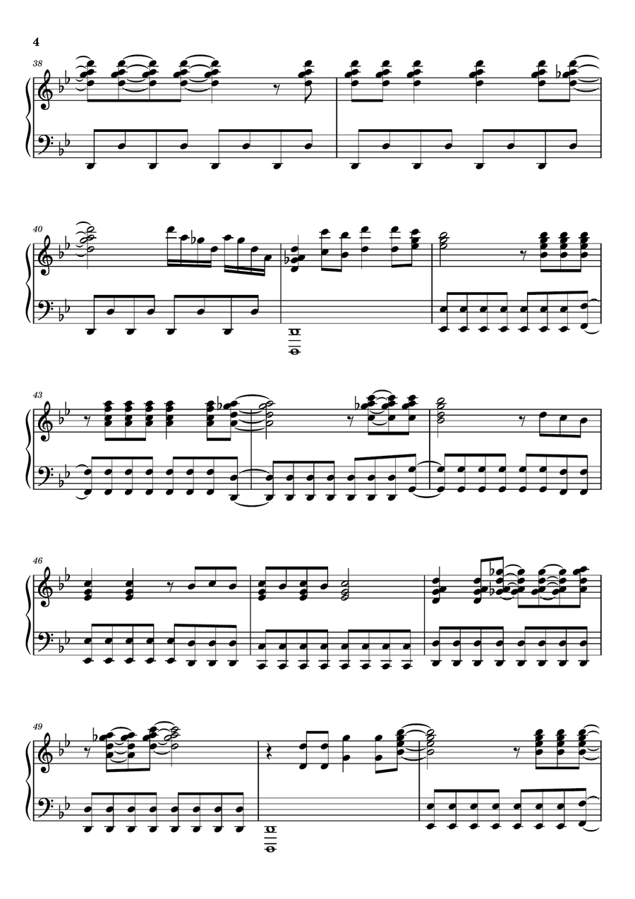 It's Raining Men Piano Solo scores gallery preview page 4