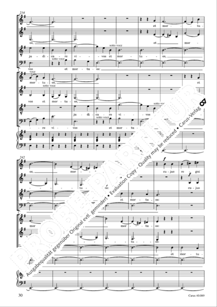 Credo a 8 voci 4-Part scores gallery preview page 31